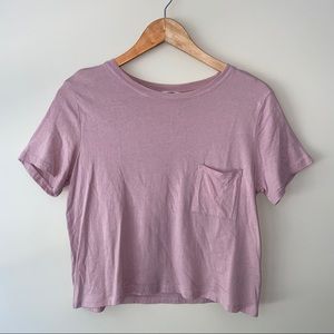 H&M dusty rose, semi-cropped t-shirt